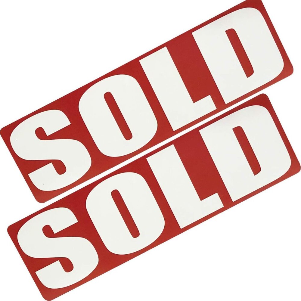 2 PACK Sold Sign Rider for Realtors – Reusable Magnetic Sold Sign Real Estate Ri